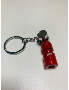 Metal Red Fire Extinguisher Keychain